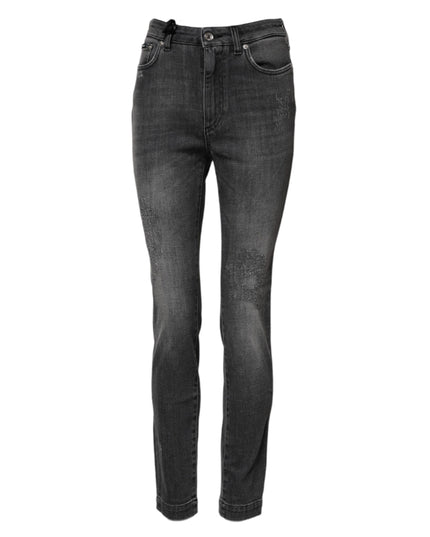 Dolce & Gabbana Dark Gray AUDREY Cotton Skinny Denim Jeans