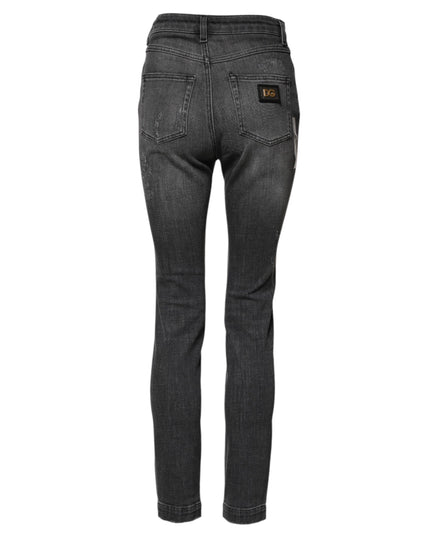 Dolce & Gabbana Dark Gray AUDREY Cotton Skinny Denim Jeans