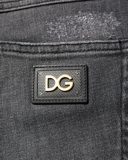 Dolce & Gabbana Dark Gray AUDREY Cotton Skinny Denim Jeans