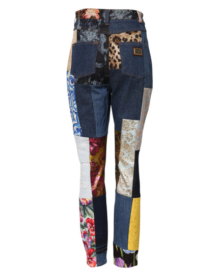 Dolce & Gabbana Multicolor Patchwork Skinny Denim Jeans