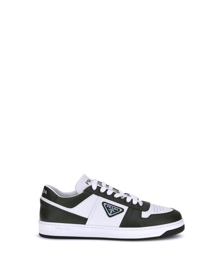 Prada Black Calf Leather Bos Taurus Low Top Sneakers
