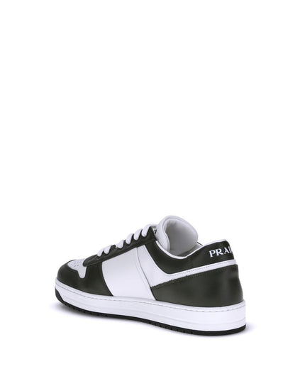 Prada Black Calf Leather Bos Taurus Low Top Sneakers