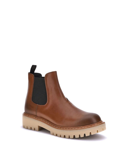 Prada Brown Rubber Chelsea Boots