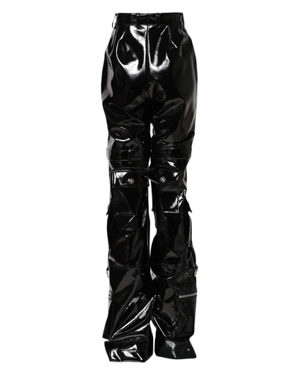 Dolce & Gabbana Black High Waist Cargo Bootcut Pants