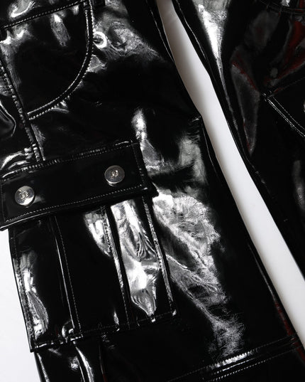 Dolce & Gabbana Black High Waist Cargo Bootcut Pants