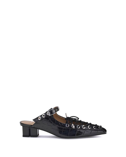 Ganni Black Polyethylene Mules