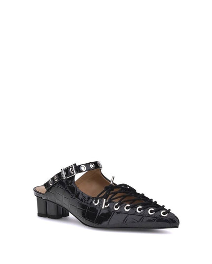 Ganni Black Polyethylene Mules