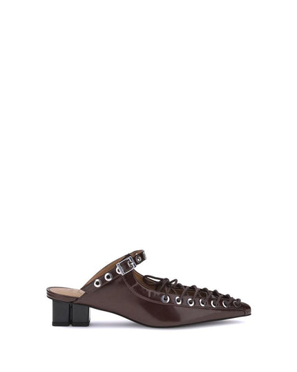 Ganni Brown Polyethylene Mules