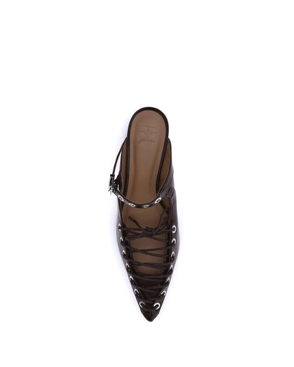 Ganni Brown Polyethylene Mules