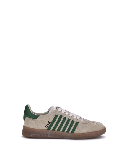 Dsquared² Green Calf Leather Bos Taurus Low Top Sneakers
