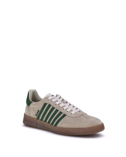 Dsquared² Green Calf Leather Bos Taurus Low Top Sneakers