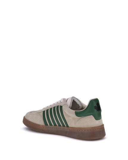 Dsquared² Green Calf Leather Bos Taurus Low Top Sneakers