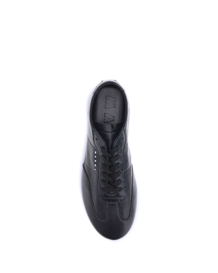 Marni Black Calf Leather Bos Taurus Athletic Sneakers