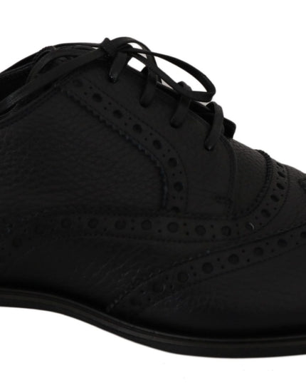 Dolce & Gabbana Blue Leather Wingtip Oxford Dress  Shoes