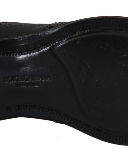 Dolce & Gabbana Blue Leather Wingtip Oxford Dress  Shoes