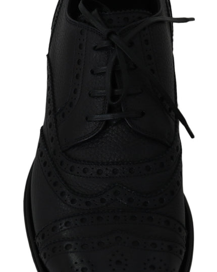 Dolce & Gabbana Blue Leather Wingtip Oxford Dress  Shoes