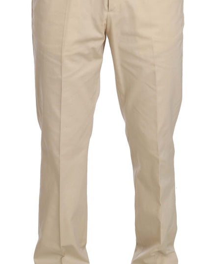 Romeo Gigli Two Piece 3 Button Beige Cotton Solid Suit