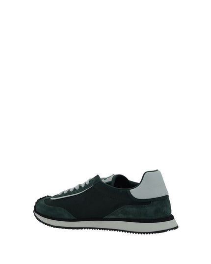Dolce & Gabbana Green Calf Leather Bos Taurus Athletic Sneakers