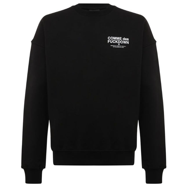Comme Des Fuckdown Black Cotton Men's Crewneck Sweater
