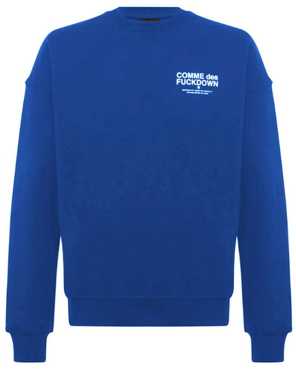 Comme Des Fuckdown Blue Cotton Men Sweater