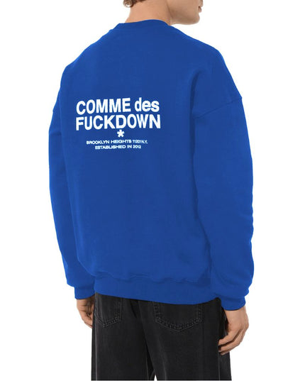 Comme Des Fuckdown Blue Cotton Men Sweater