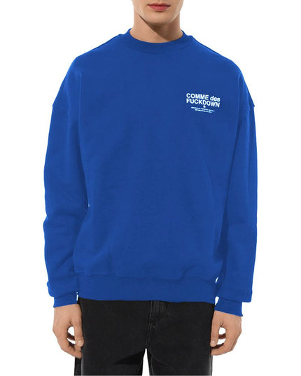 Comme Des Fuckdown Blue Cotton Men Sweater