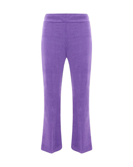 Avenue Montaigne Purple Cotton Casual Pants
