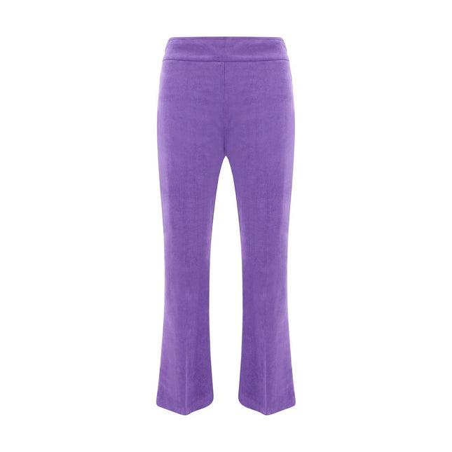 Avenue Montaigne Purple Cotton Casual Pants