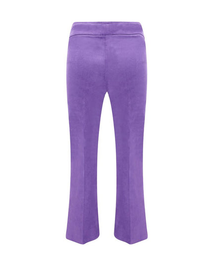 Avenue Montaigne Purple Cotton Casual Pants