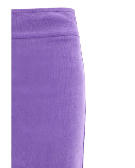 Avenue Montaigne Purple Cotton Casual Pants