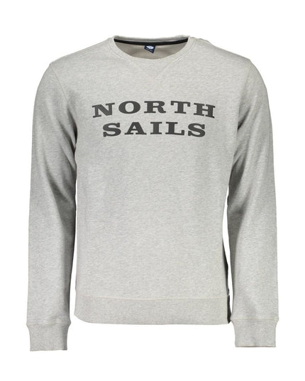 North Sails Gray Organic Cotton Men Sweater