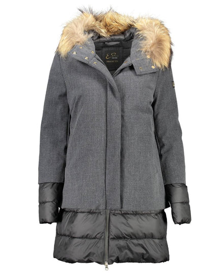 Yes Zee Grigio Polyester Women Jacket