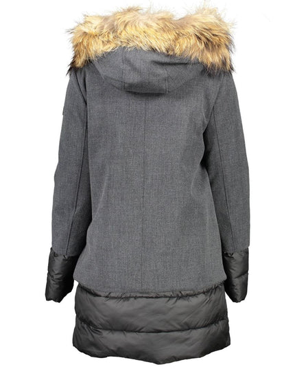 Yes Zee Grigio Polyester Women Jacket