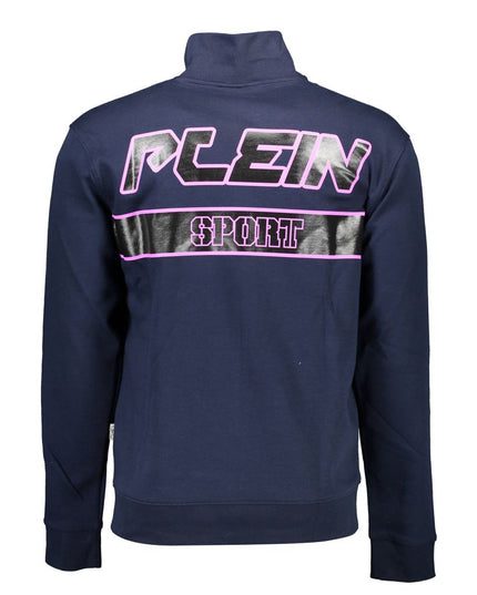 Plein Sport Blue Cotton Men Sweater