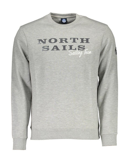 North Sails Gray Cotton Men Sweater