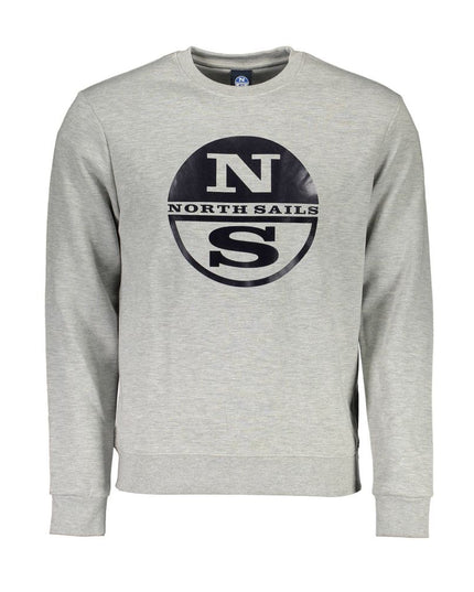 North Sails Gray Cotton Men Sweater