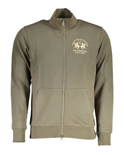 La Martina Green Cotton Men Sweater