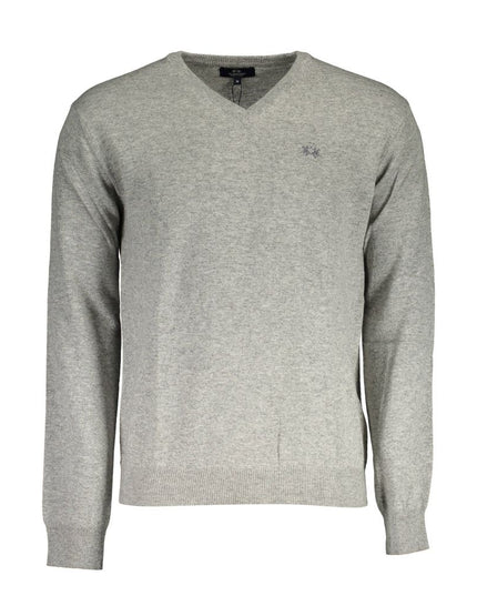 La Martina Gray Wool Sweater