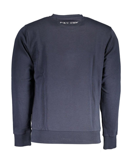 La Martina Blue Cotton Men Sweater