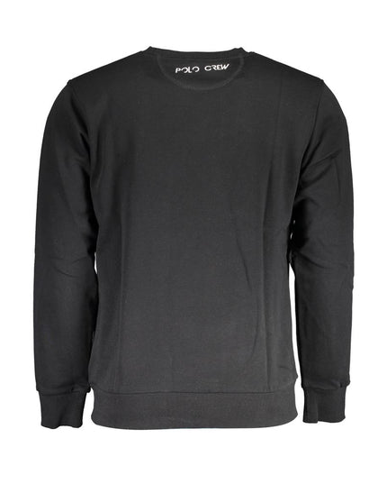 La Martina Black Cotton Men Sweater