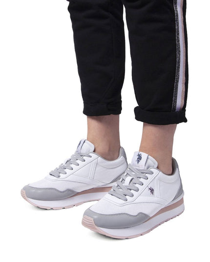 U.S. POLO ASSN. White Polyester Sneaker