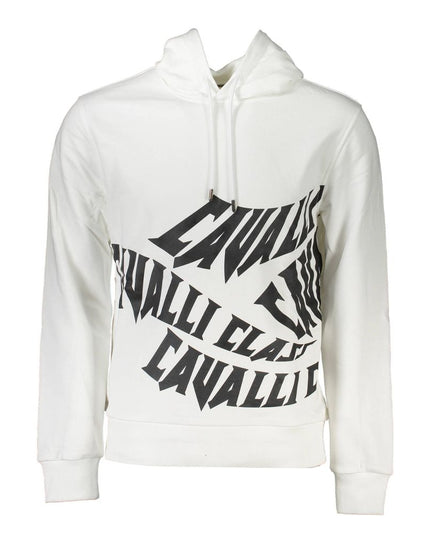 Cavalli Class White Cotton Men Sweater