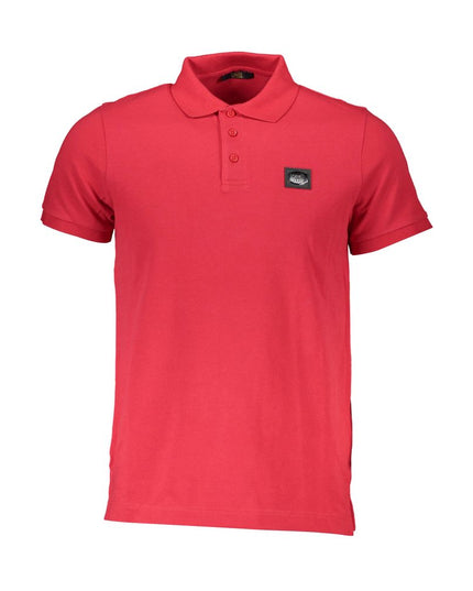 Cavalli Class Red Cotton Polo Shirt