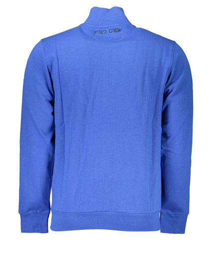 La Martina Blue Cotton Men Sweater