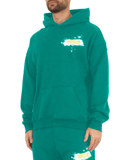 Comme Des Fuckdown Green Cotton Men Hoodie