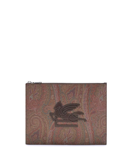 Etro Multicolor Cotton Clutch Bag