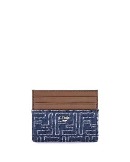 Fendi Blue Fabric Wallet
