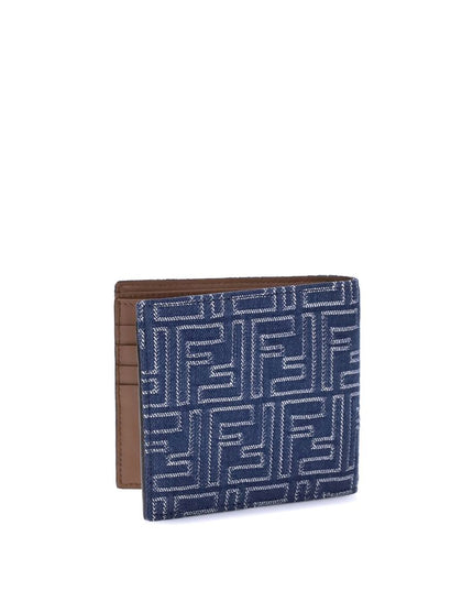 Fendi Blue Fabric Wallet