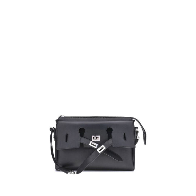 Balenciaga Black Calf Leather Bos Taurus Shoulder Bag