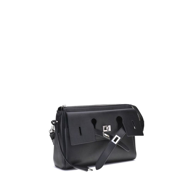 Balenciaga Black Calf Leather Bos Taurus Shoulder Bag